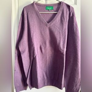 Emerald Style 100% wool men's V-neck sweater